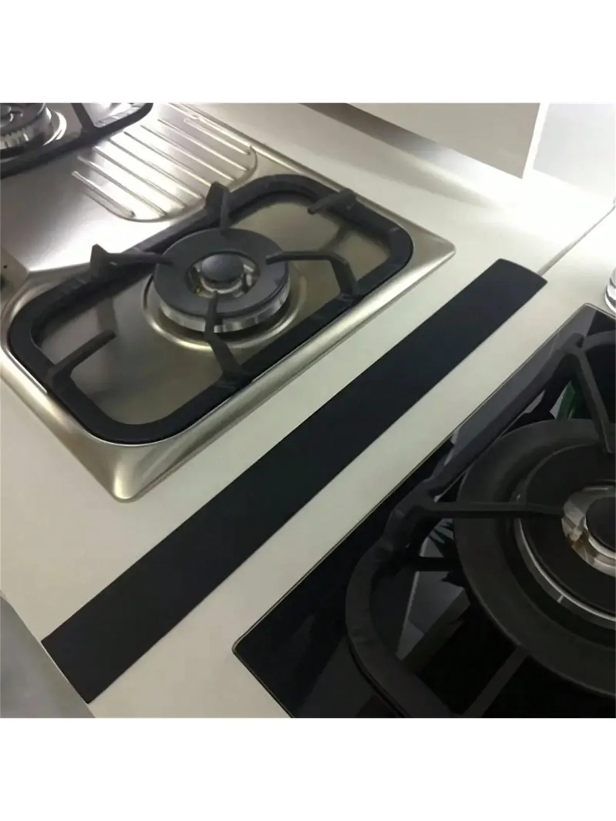 Silicone Stove Gap Covers Oil Dirt Resistant High-Temperature Resistant Strip Gas Gap Soft Sealing Strip Oven Gap Filler Seals