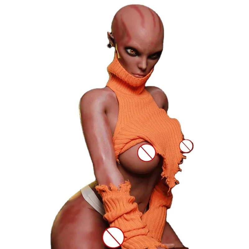 Muñeca sexual alienígena de ciencia ficción de 153cm, Vagina realista, juguete de masturbación alienígena con culo grande