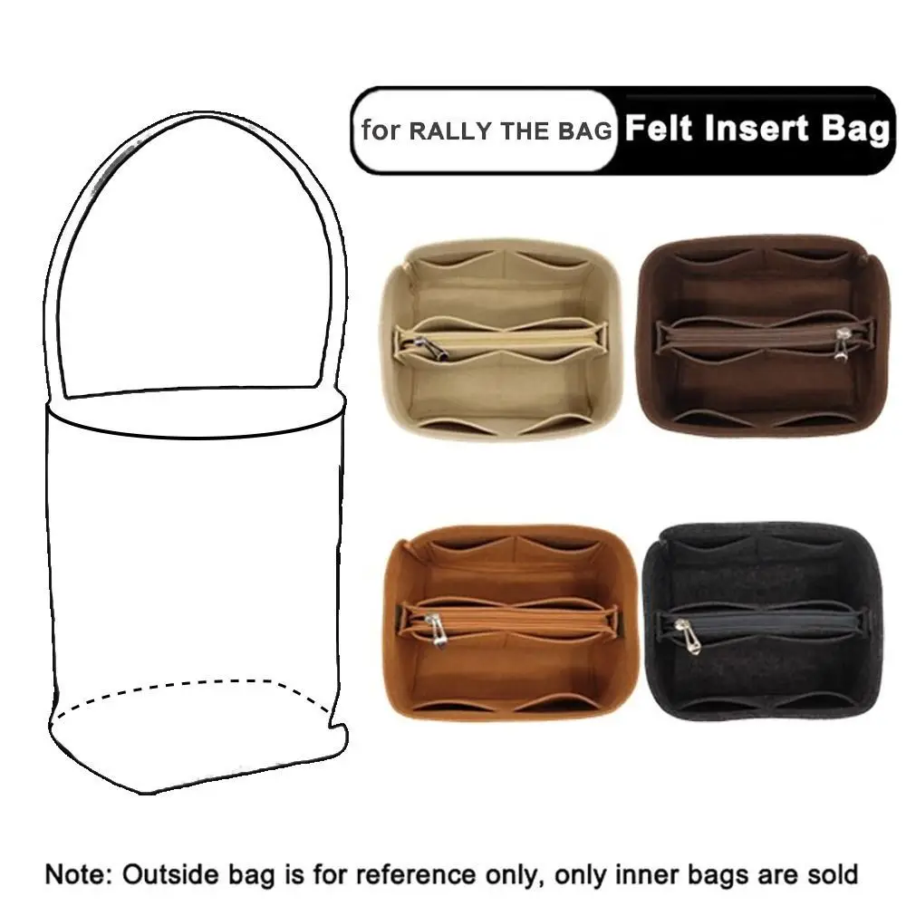 Multi-Pocket Bag Organizer for Rally movement Bag Bucket Bag Insert Bag Felt Purse Handbag Liner Bag for Picotin18/22