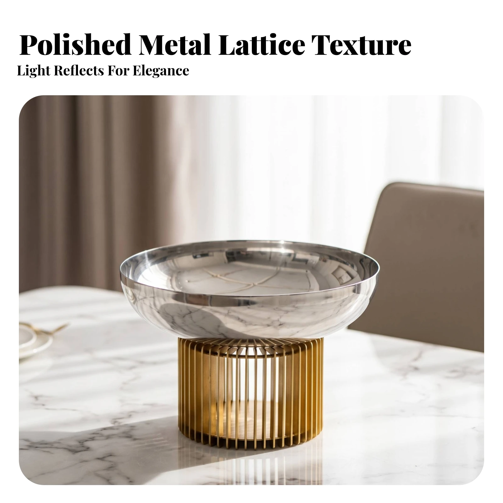 Fruit Bowl with Pedestal Stylish Pedestal Bowl Versatile Multi-Use for Homeowners, Dining Table, Living Room