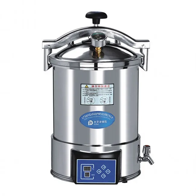 Laboratory Microbial Cultivation Use 18 Liter Steam Autoclave