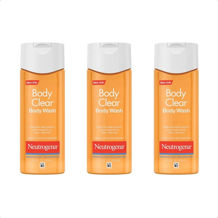 

Neutrogena Body Clear Acne Body Wash 2 Salicylic Acid Acne Medication OilFree Glycerin for Breakouts on Back Chest Shoulders No