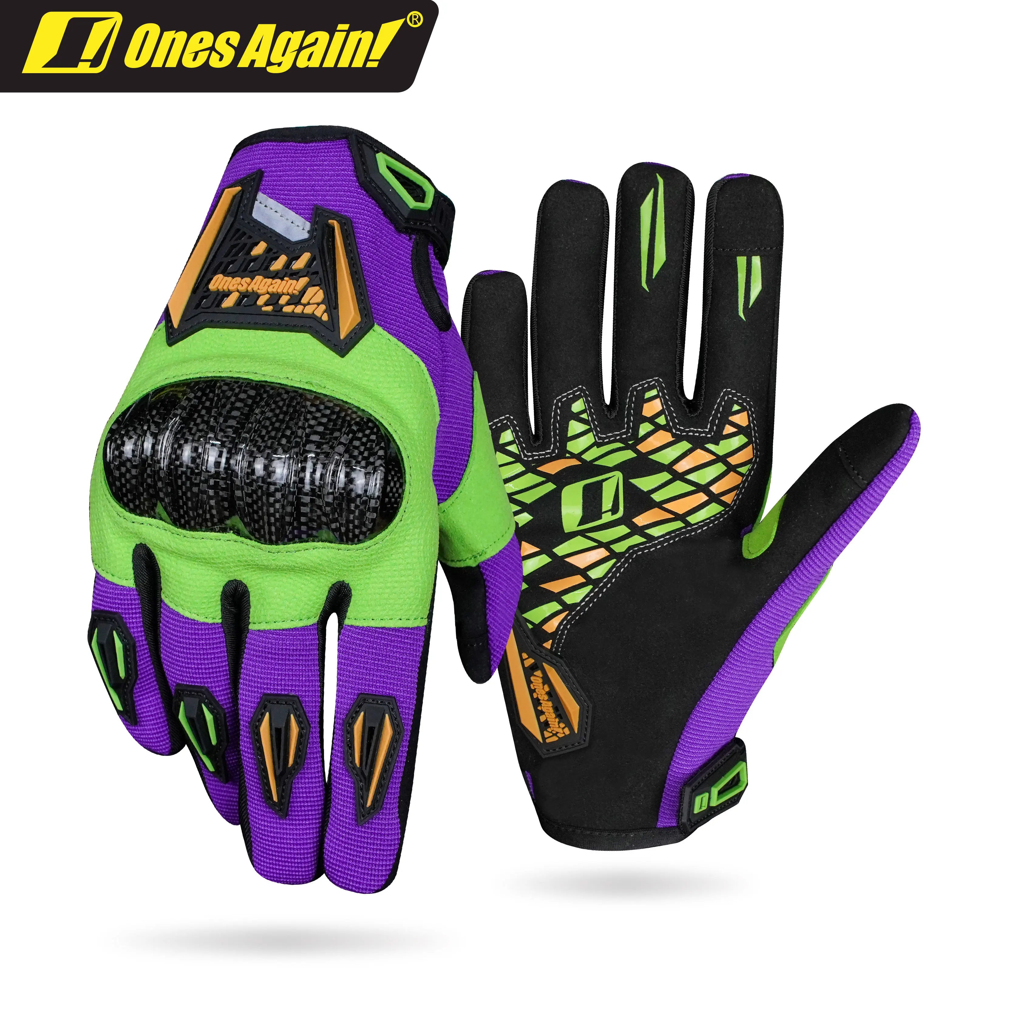 Carbon fiber gloves with protective case for motorcycle Wearable touch screens are breathable