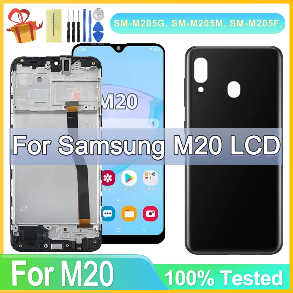 For Samsung Galaxy M20 2019 M205 SM-M205F M205FN M205F M205M LCD Display Touch Screen Digitizer Assembly Replacement