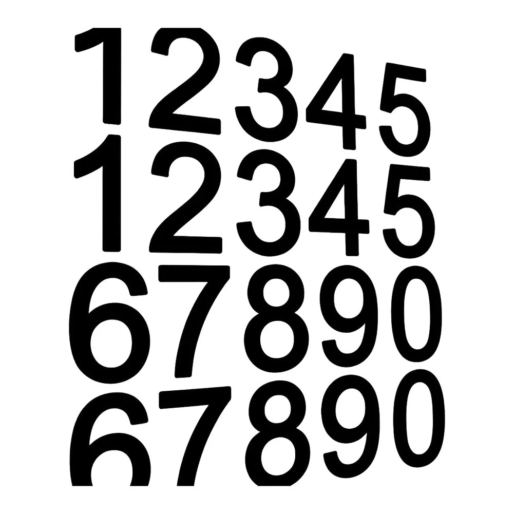 2 Packs Wall Decals Pieces Self-adhesive Waterproof Reflective Scrapbooking Supplies Mailbox Decal For Trash Bin Numbering