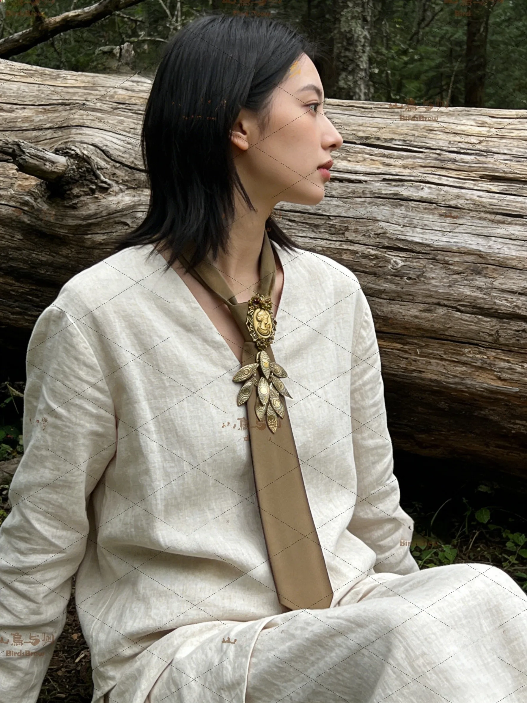 original-retro-european-sle-coffee-color-classical-tie-silk-material-casual-faionable-bow-tie-for-girls