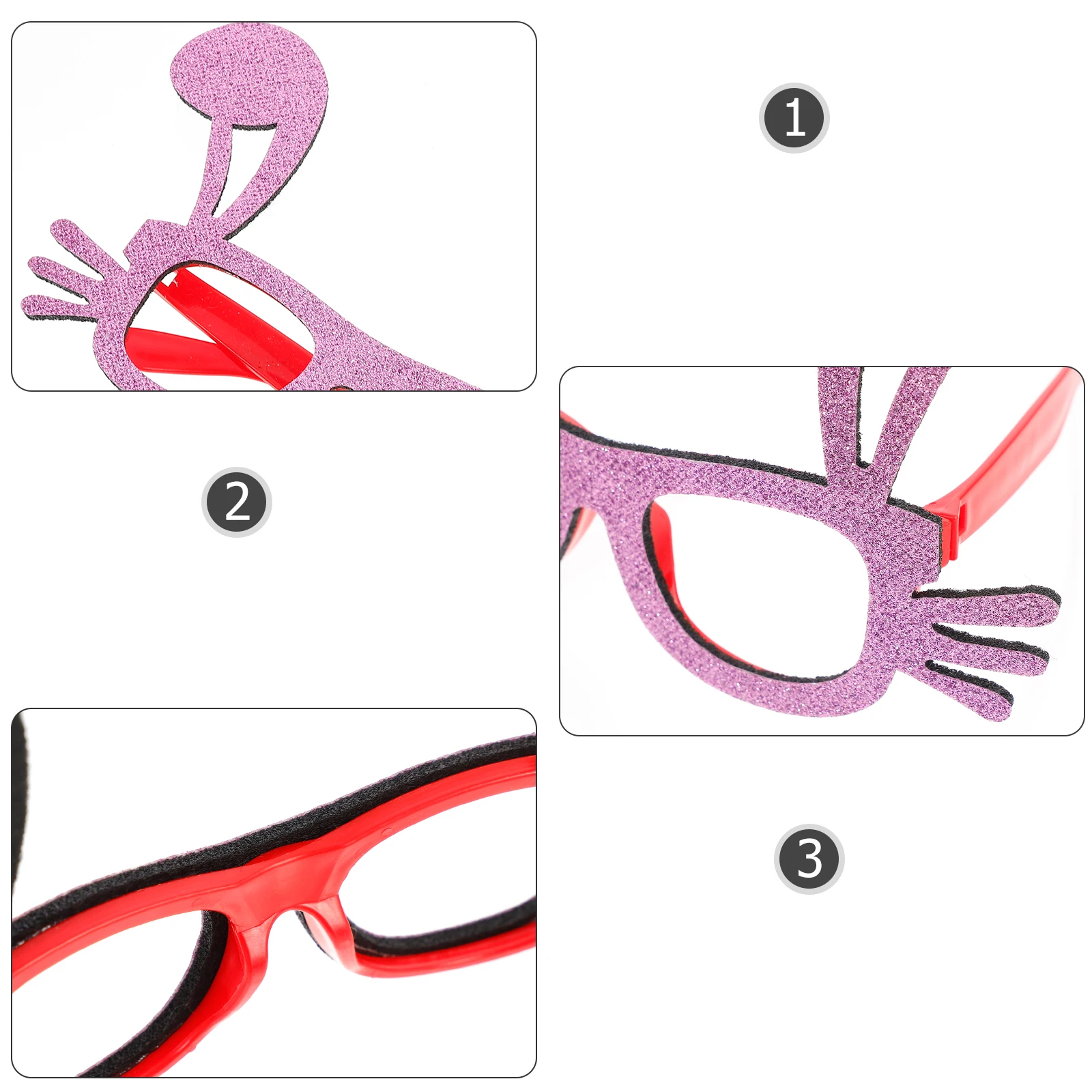 

Rabbit Ear Glasses Non woven Fabric Child Eyeglasses Party Costume Ears Festive Accessories Easter Props Lightweight Comfortable