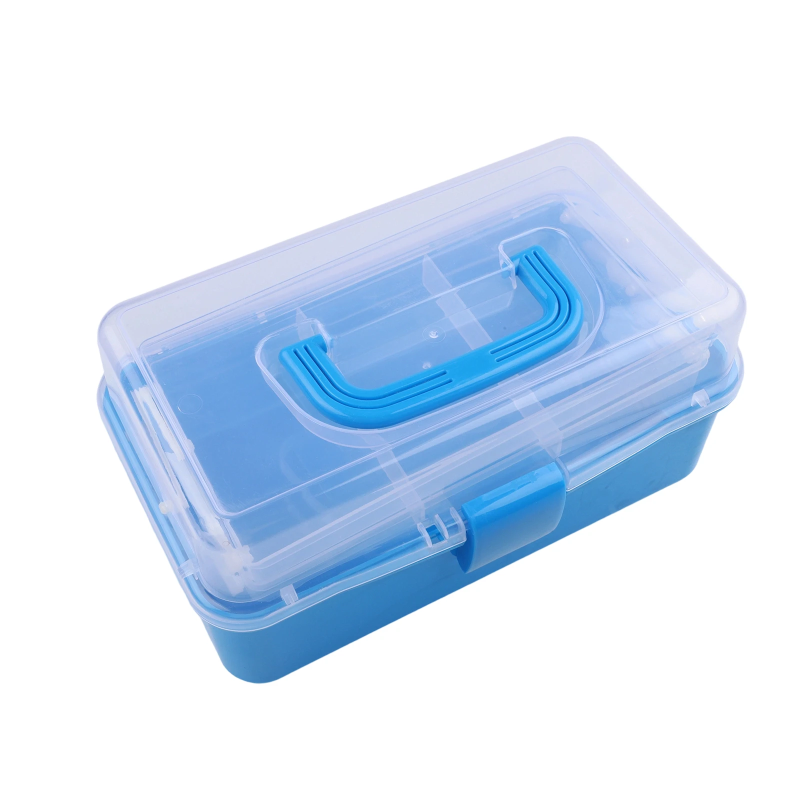 Adjustable Grid Storage Container Tool Case Jewelry Organizer Orange Storage Organizer Practical Carrying Transparent Finish