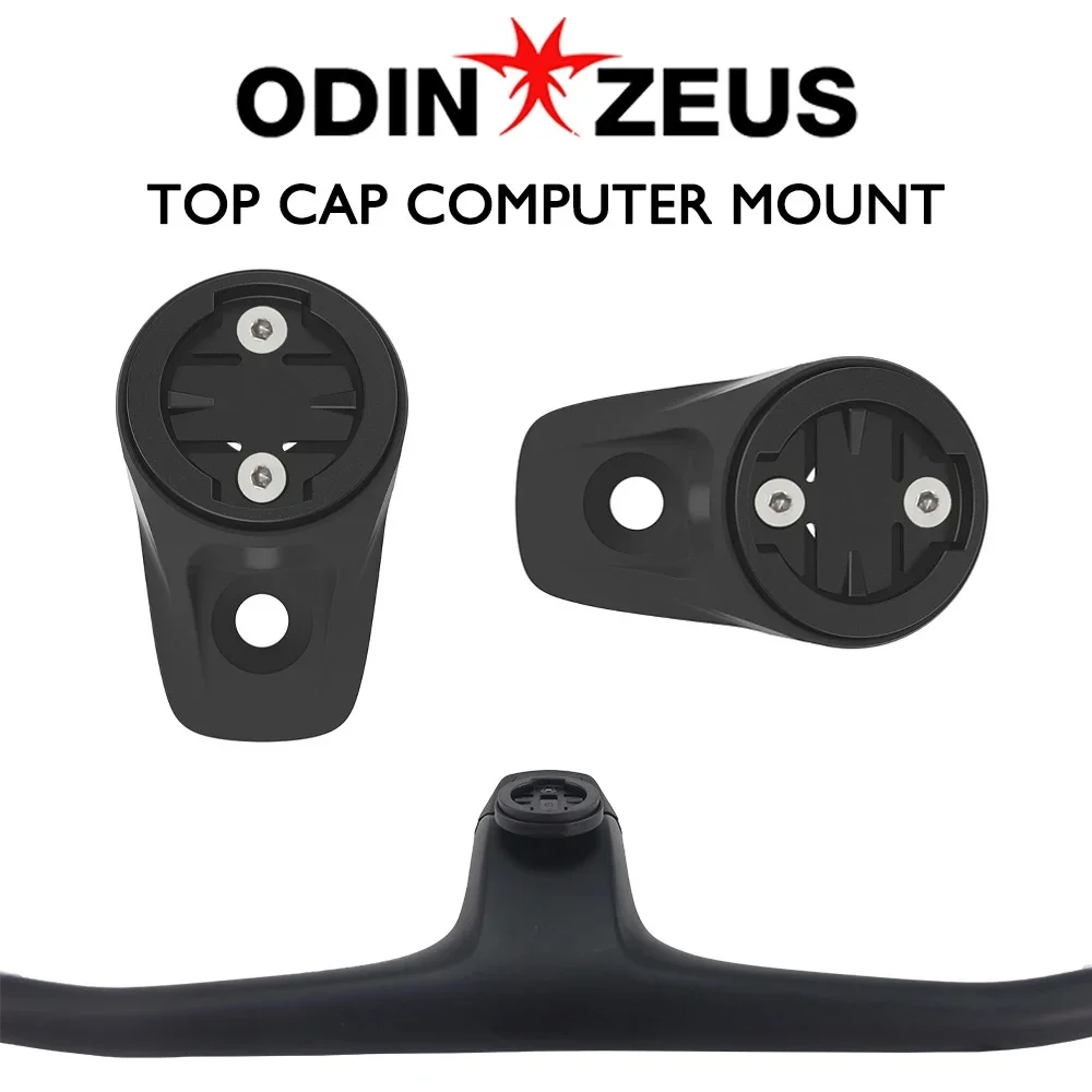 ODINZEU CNC 0°/10° Bike Computer Mount Alloy Stem Cap Top Cover for Fraser IC SL WC/DC/XC Handlebars Garmin Wahoo GPS Compatible