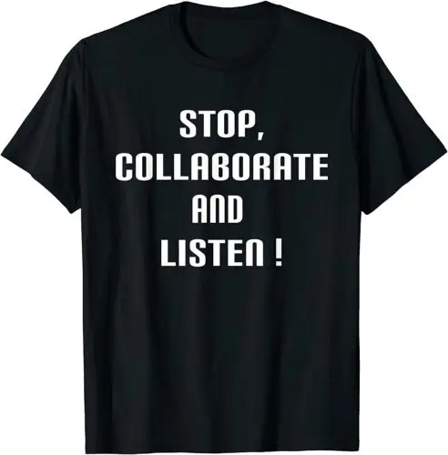 Stop, Collaborate and LIsten Ice Baby 90's Retro T-Shirt