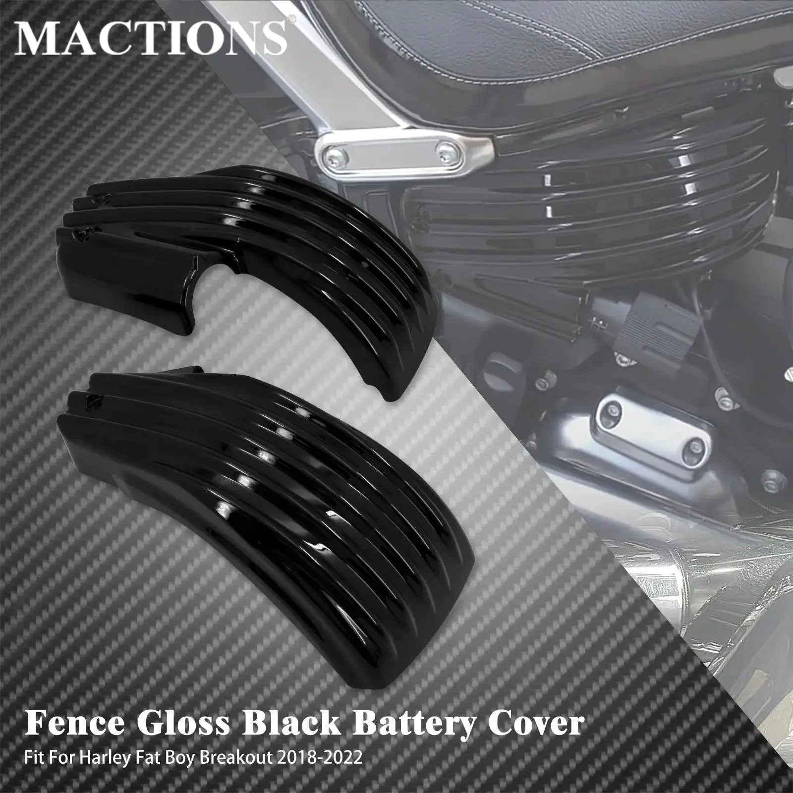 Motorcycel Black Left Right Side Battery Fairing Cover For Harley Softail Breakout FXBR Fat Boy FLFB Sport Glide FXDR 2018-2022