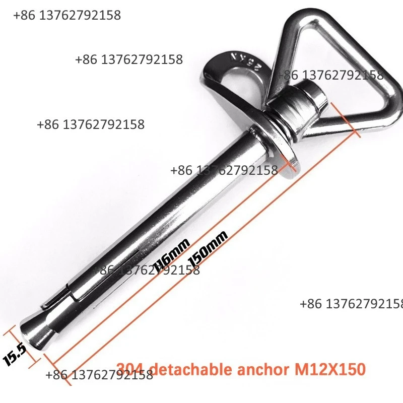 304 Stainless Steel Detachable Expansion Bolt Anchor Point Rock Nail For Outdoor Climbing Tent High Altitude Operation