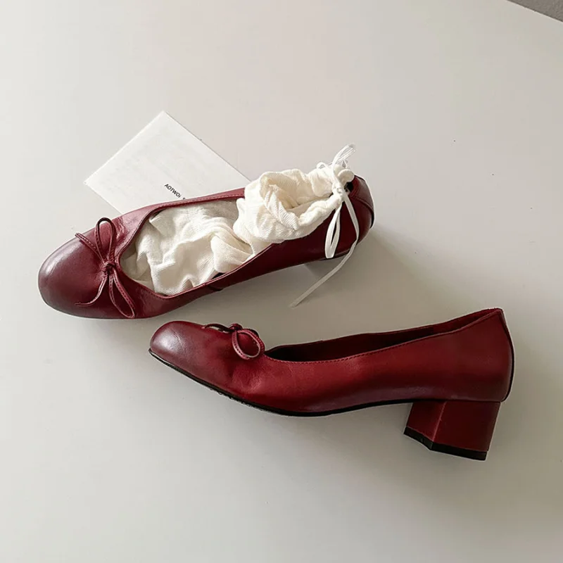 Zapatos de tacón alto con lazo para mujer, elegantes sandalias de tacón, estilo Mary Jane, novedad de verano 2026, zapatos de vestir rasos para mujer
