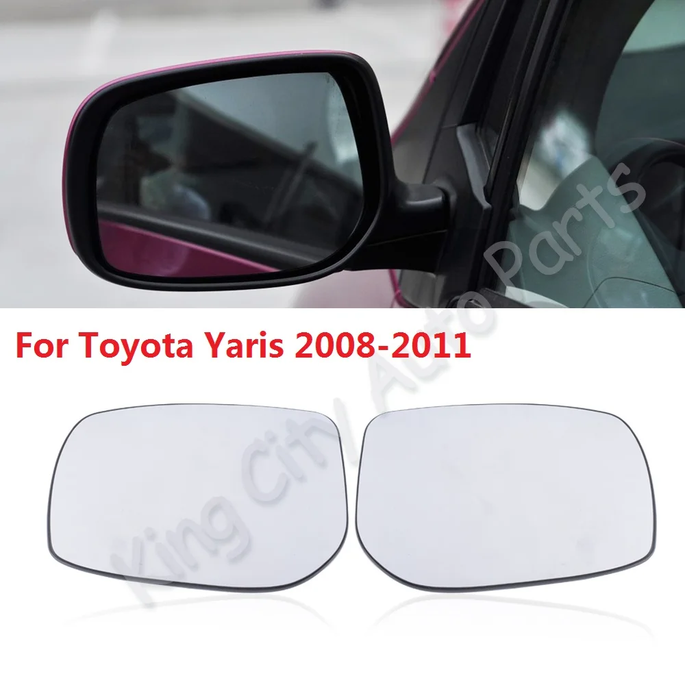 

CAPQX For Toyota Yaris 2008 2009 2010 2011 Outside Rearview Mirror Glass Side Rear View Mirror Reversing Lens Without Heating