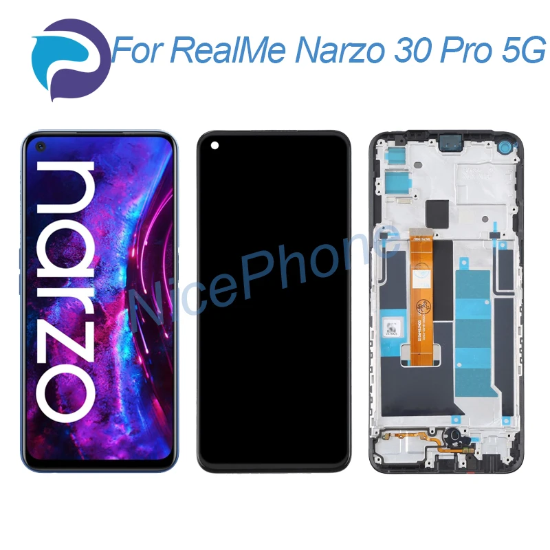 For RealMe Narzo 30 Pro 5G LCD Screen + Touch Digitizer Display 2400*1080 RMX2117 For RealMe Narzo 30 Pro 5G LCD screen Display