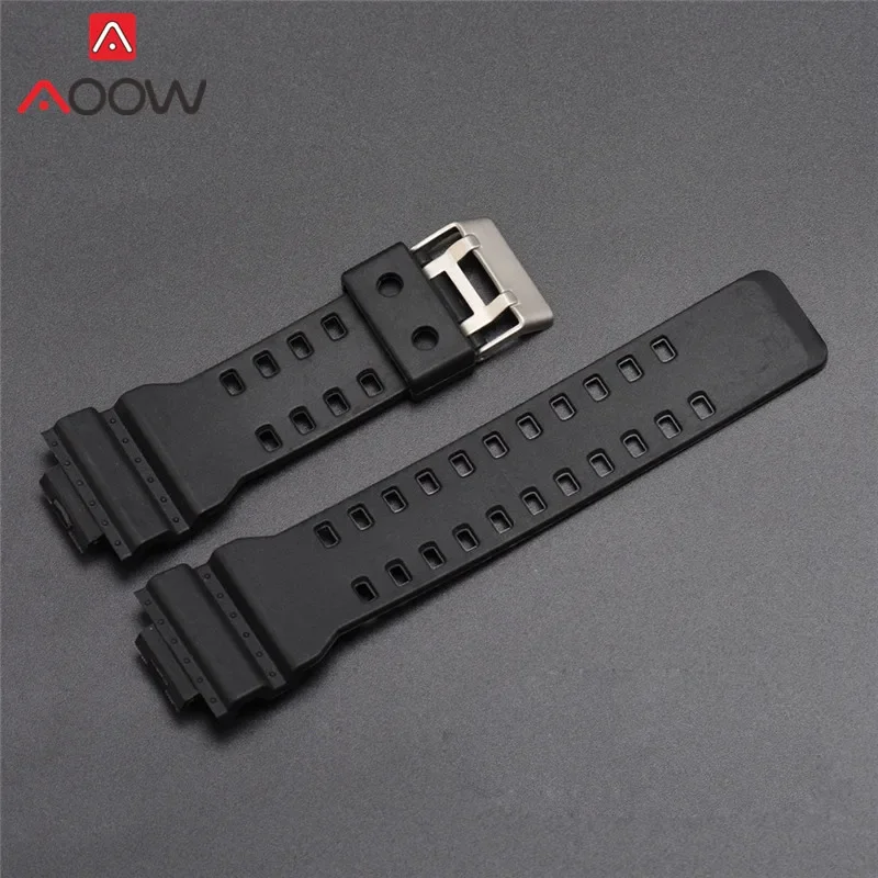 16mm Resin Strap Watchband for Casio G-Shock GA-110 GA-100 GD-100 Gold Buckle Men Sports Waterproof Replace Bracelet Watch Band