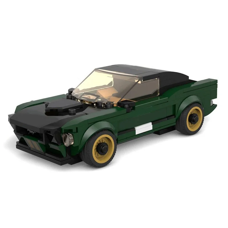 241pcs MOC 1968 Ford Mustang Fastback In 8 Stud Diy Building Blocks Construction Pack Hobby Series Display Toy Gift For Adults