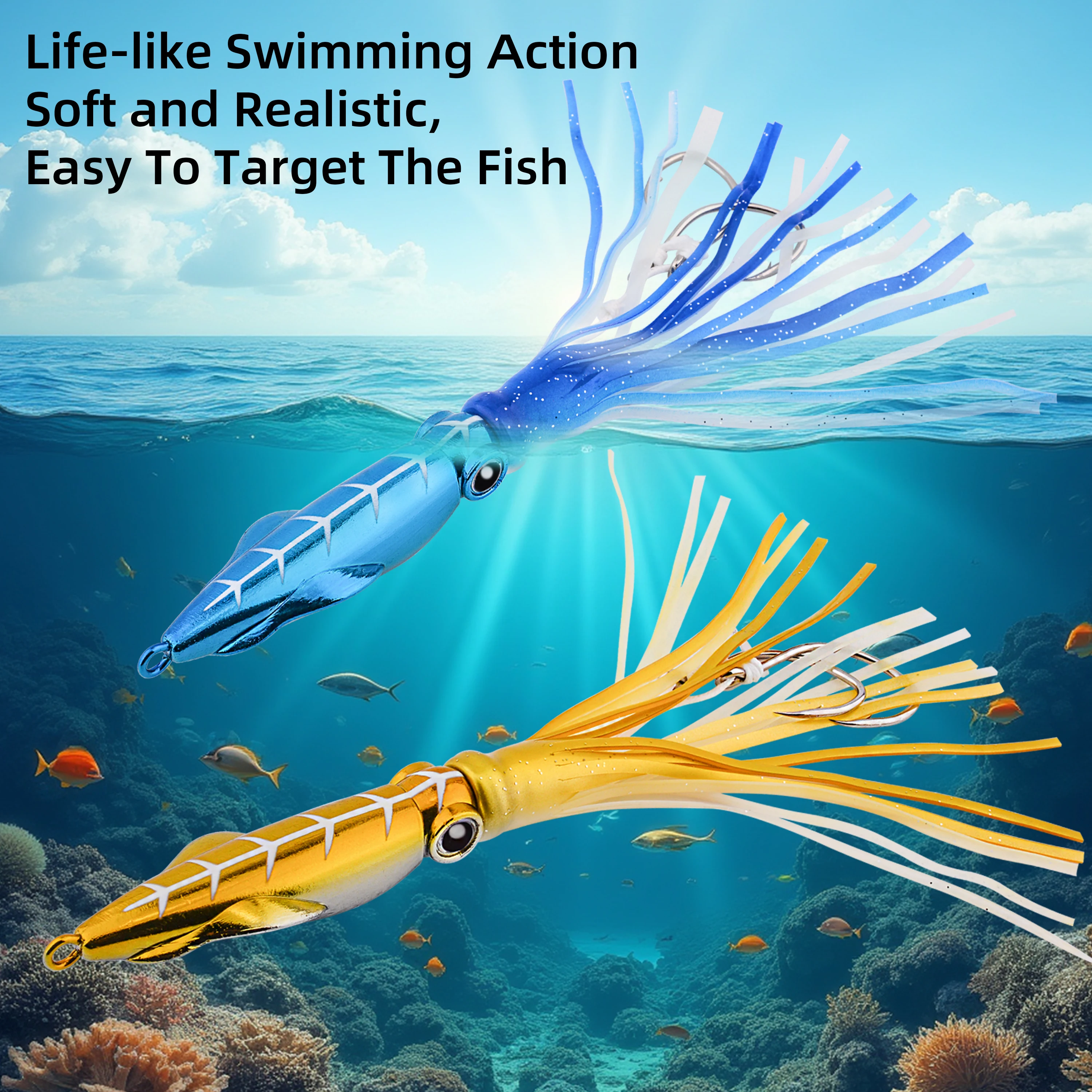 Hohe Qualität Locken Metall Kopf Octopus Rock Angeln Jigging Lure100g 250g Künstliche Köder Pesca Angeln Locken Harten köder Mit Haken – Detail 4