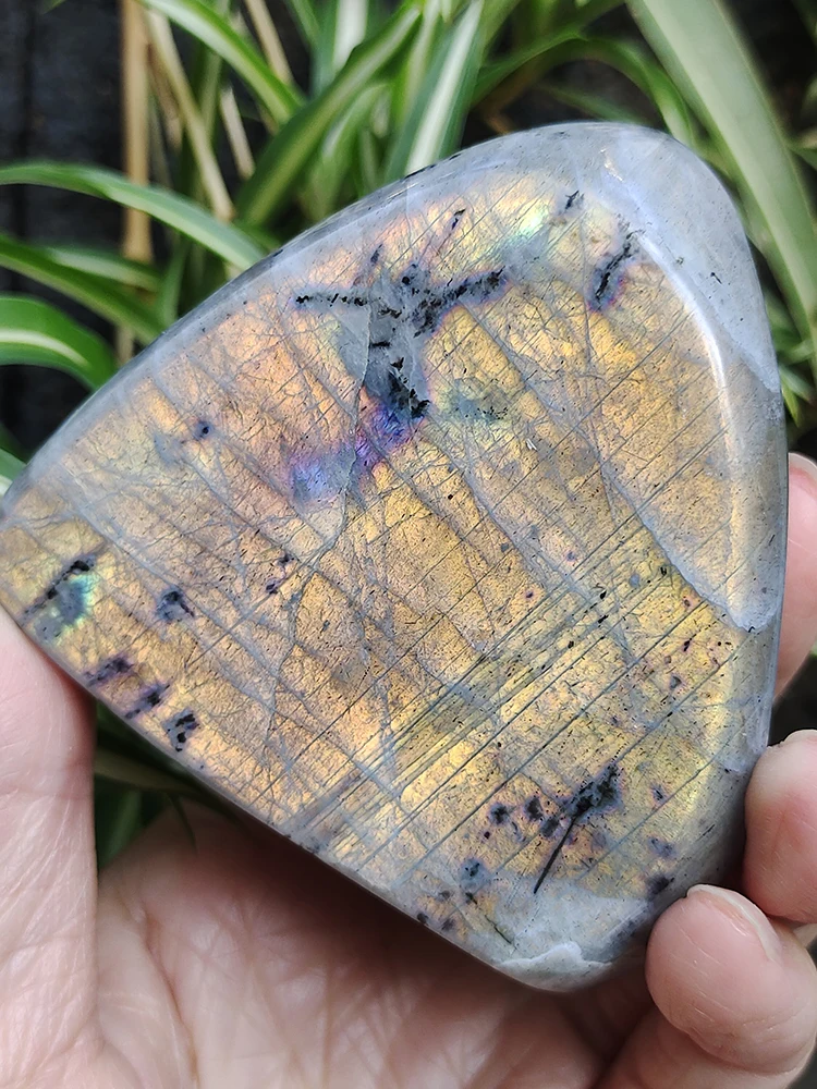 Natural Labradorite Freeform Polished Moonstone Flashy Crystal Plagioclase Display Mineral Specimen Home Decoration