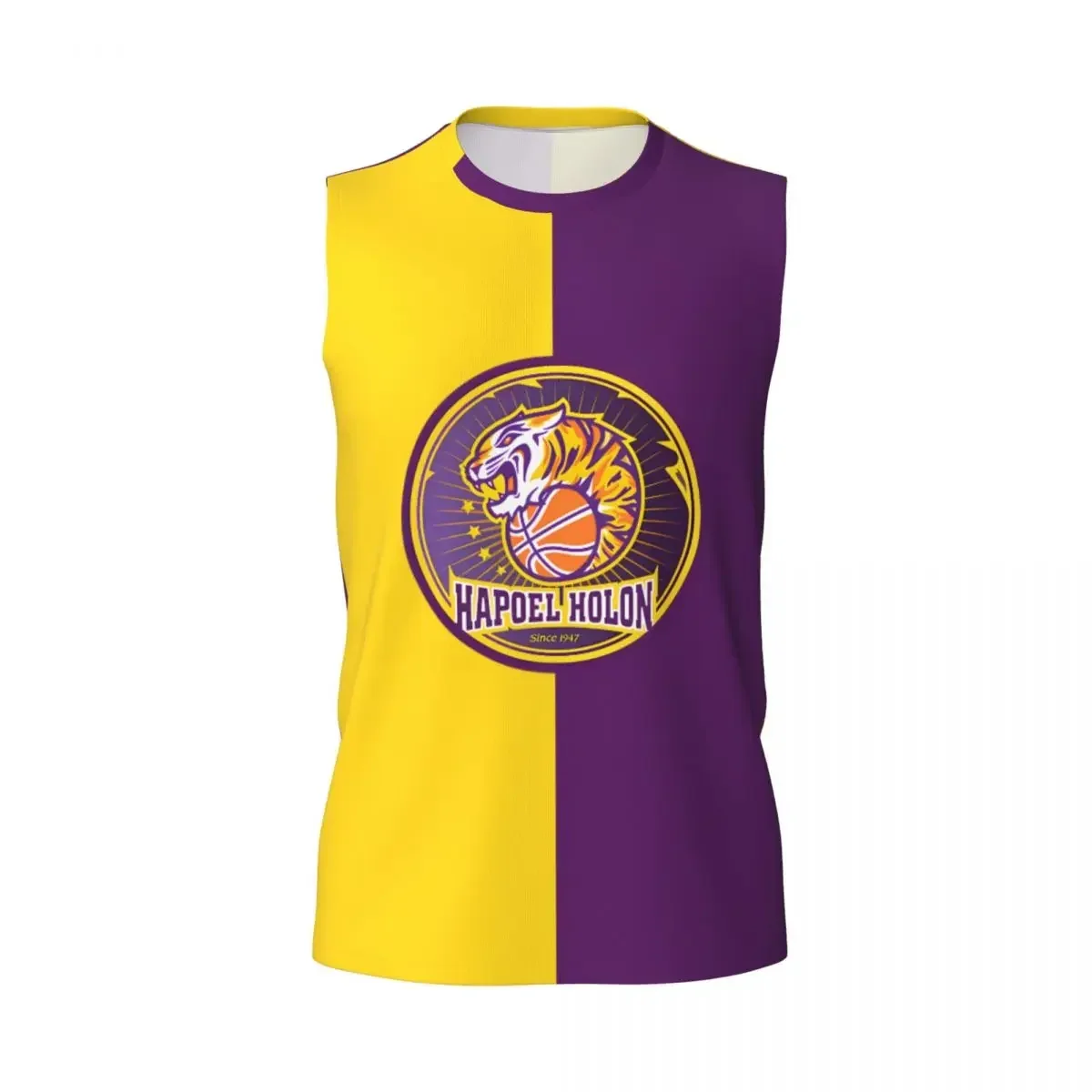 Hapoel Holon Basketball Athletic Men's Hd Print Cotton Tank Top Muscle Tee Sleeveless T-Shirt Tagless Tank Undershirt