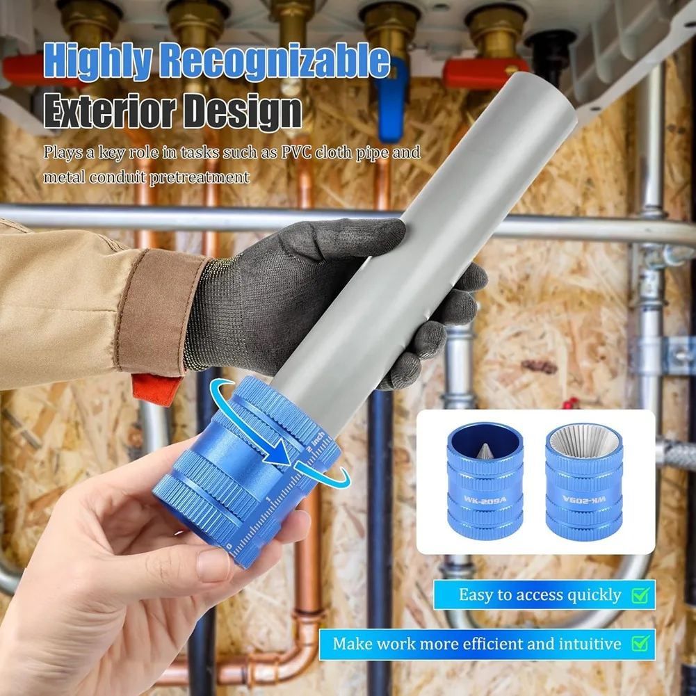 

B08B-Pipe Reamer Tool HSS Deburring Tool Internal External Reamer 6-42Mm(1/4" - 1-5/8") For Plastic Copper Pipe Metal