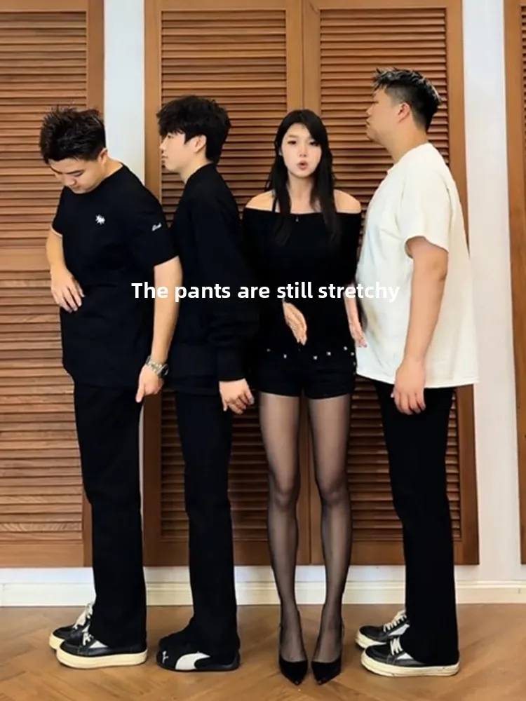 

Мужские джинсы GSS Labora с прямыми штанинами, высокой талией, из смесового хлопка, слегка расклешенные, в американском стиле, износостойкие