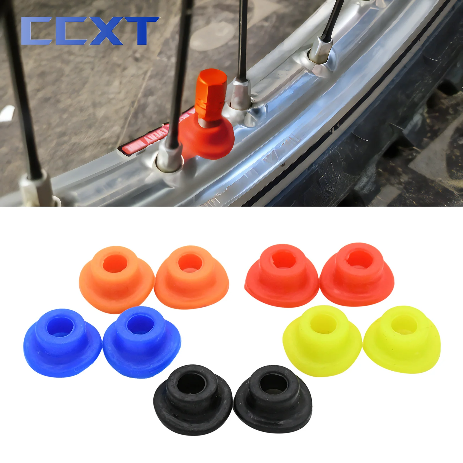 Motorcycle Silicone Air Valve Dust Mud Guards Mouth Washers Seal Gasket For KTM Honda Kawasaki Suzuki Yamaha YZ250F YZ450F YZF