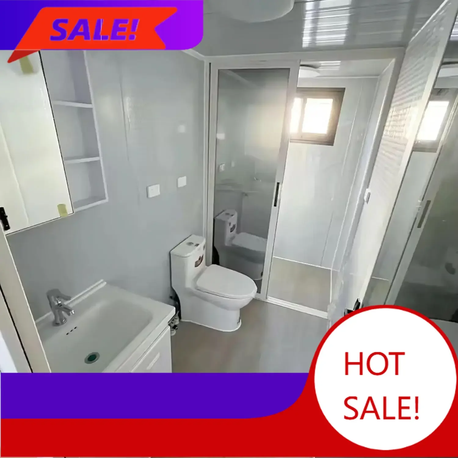 

Портативный сборный мини-дом на продажу, 40-футовый модульный дом - с 2 спальнями, 1 кухней и 1 ванной комнатой, расширяемый контейнерный дом