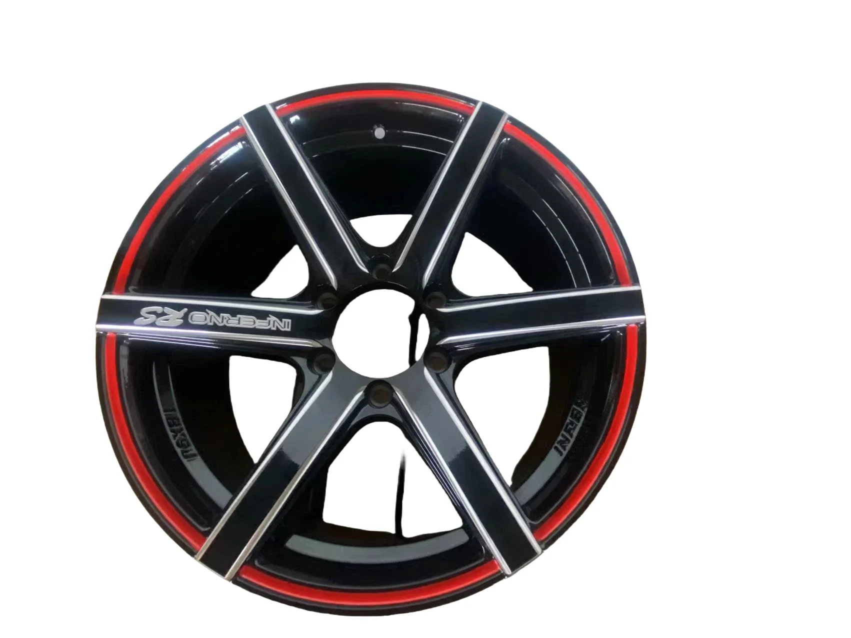 Glstar 15'' 16'' 17'' 18 inch 6x139.7 ET35 Black Spokes Red Rim Cast Alloy Wheel Hub Car Wheels Casting Aluminum Rims