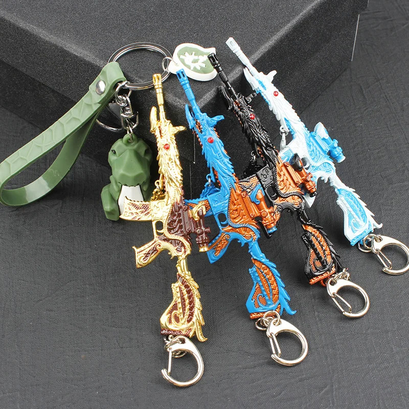 Alloy Beauty Gun Shape Keychain Multiple Keychain Undetachable Adult Toy Fakegun Decoration Rilakkuma Keychain Brelok