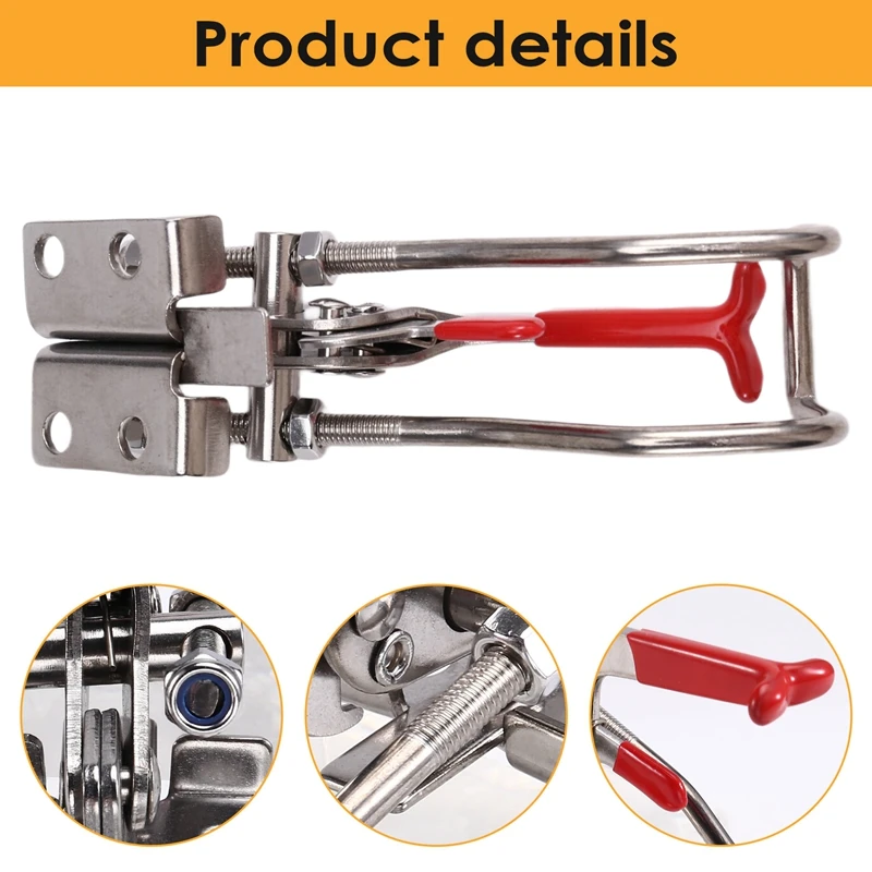 Замок с пряжкой, Т-образная ручка из нержавеющей стали 304, быстрое крепление, регулируемый зажим, пряжка, горизонтальное крепление, дверной болт, зажим