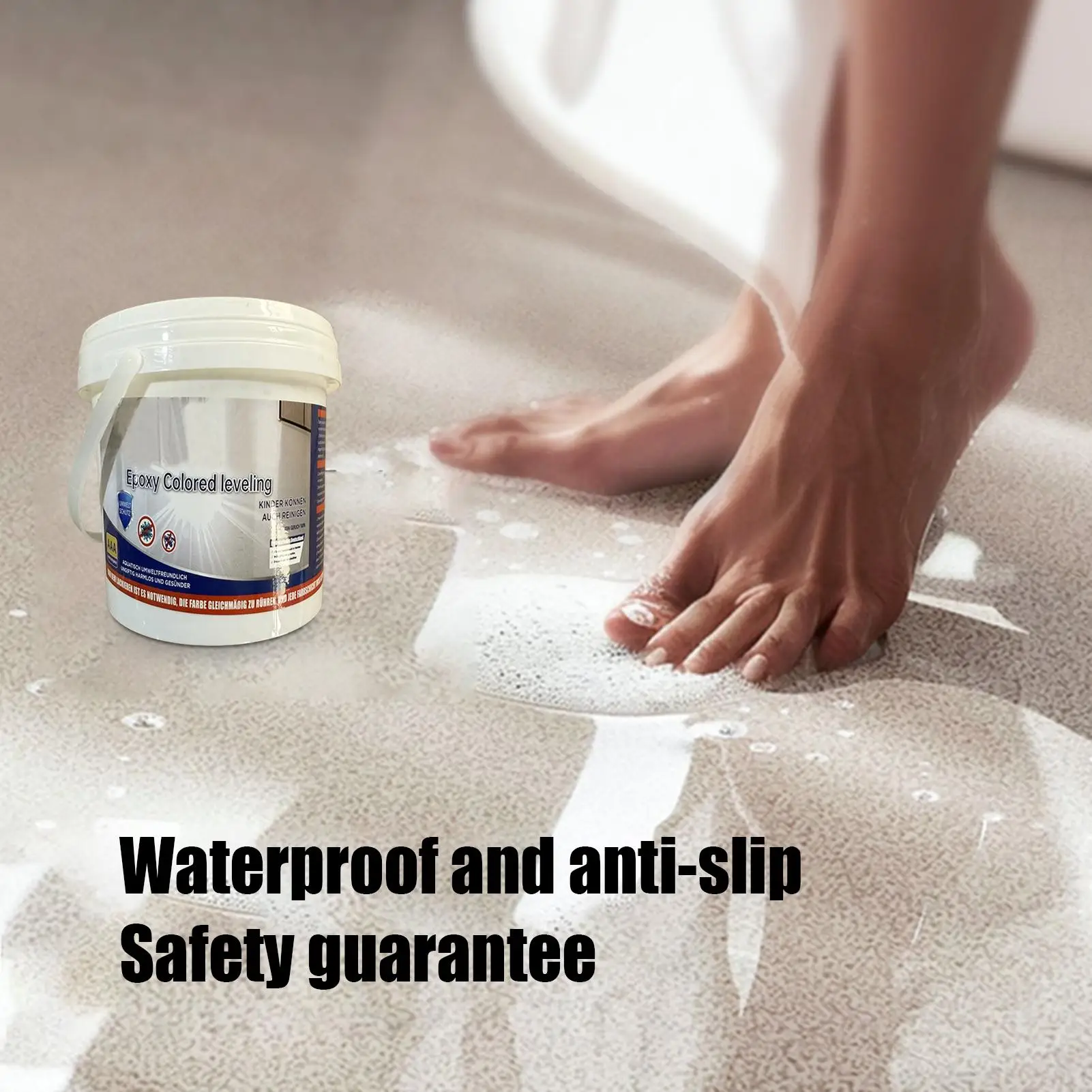 Floor Coating Epoxy Paint Sand Water Based Self Leveling High Gloss Marble Effect Waterproof Colored for Refinishing Tile Wood