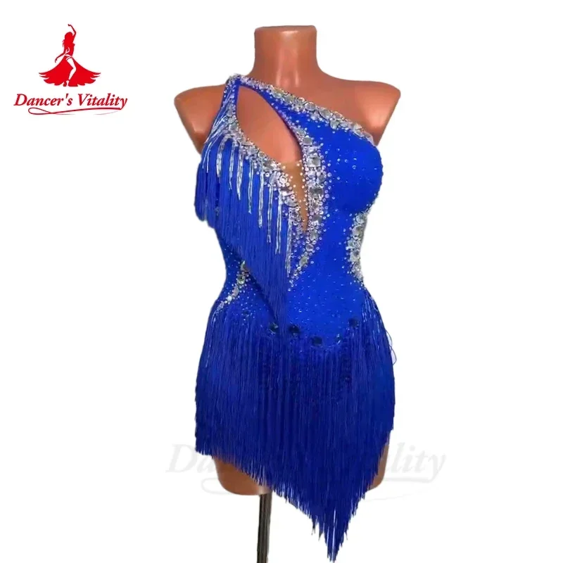 Latin Dance Performance Dress for Women Customsized Rumba Chacha Tango Competiton Clothing Skirt Adult Child Latin Dresses