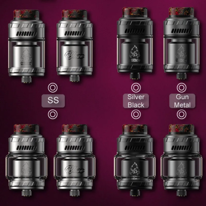 الأصلي Thunderhead Creations Blaze Solo RTA خزان البخاخة لفائف واحدة 3.5 مللي/5.5 مللي الزجاج العلوي ملء السجائر الإلكترونية Vape