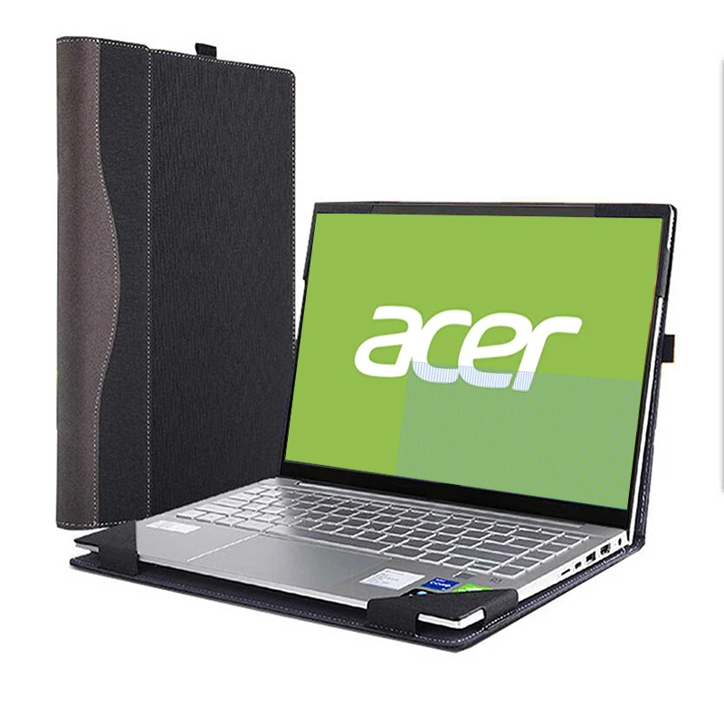 Capa Destacável de Couro do Plutônio para o Portátil Estojo Protetor Pele do Caderno Luva Acer Swift Sf31456 Sf31441 Sf314-41g Sf314-54