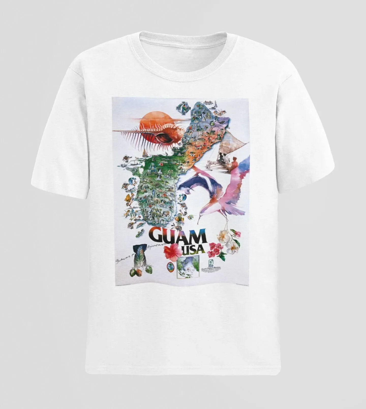 Vintage United States T Shirt America Travel Sweater Guam Usa Us Lover Aesthetic Poster Top Trip Sweat