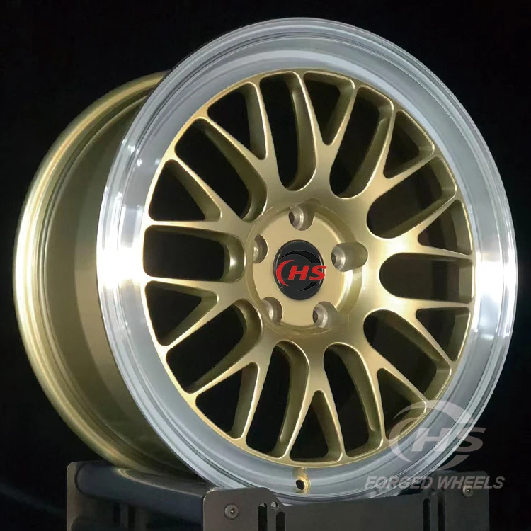 

5*120 5*112 Monoblok Machined Lip Gold Center 18 19 20Inch Forged Car Wheels Rims for M2 F87 M3 F80 E90 G20