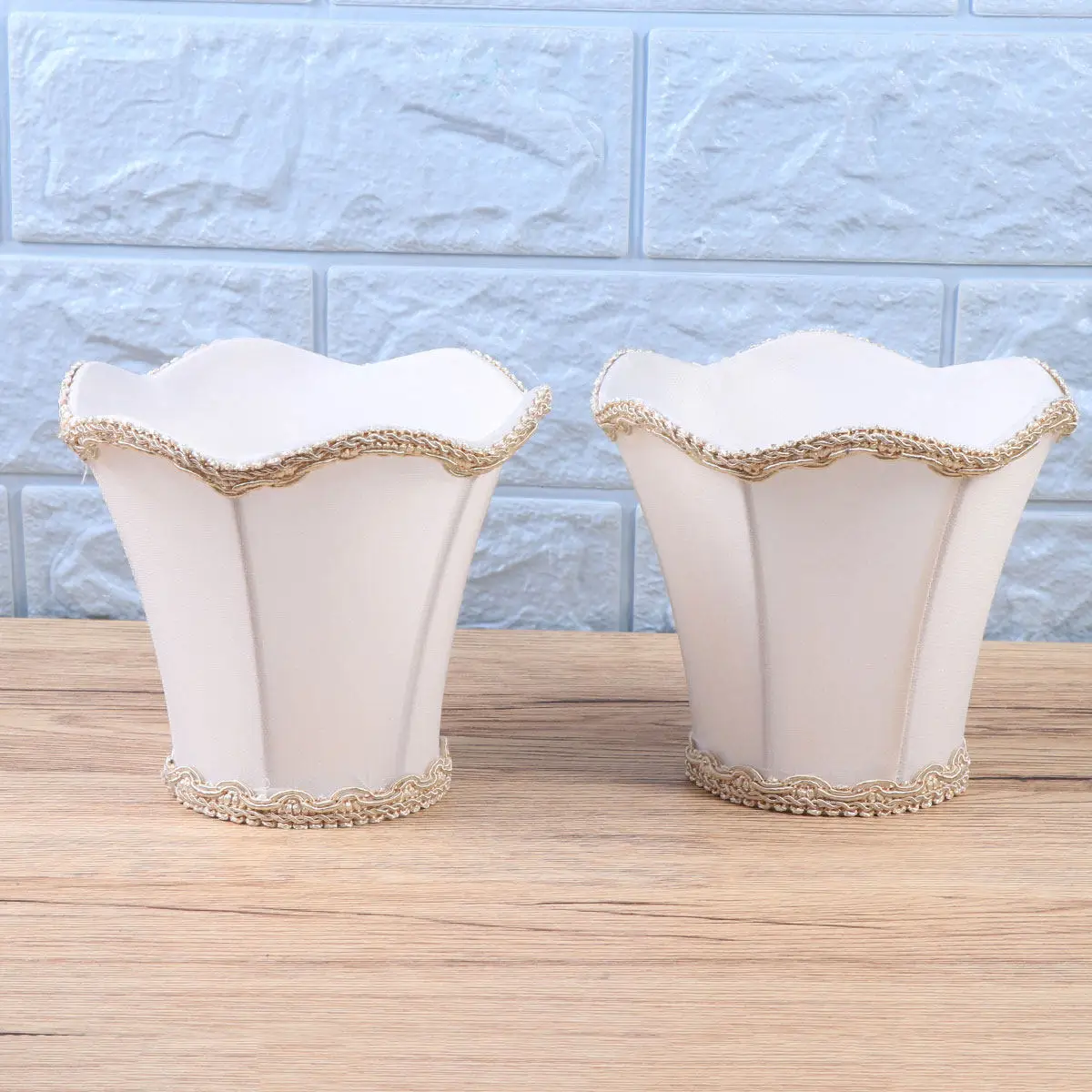 3Pcs Clip Lamp Shade For Bedside Table Lamp Interior Decor Hanging Light Shades Fabric Chandelier Lampshade Gold