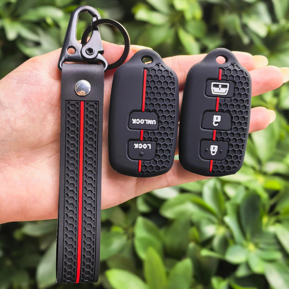 Silicone Key Case Cover For Toyota FJ Cruiser Highlander 4Runner Celica Camry Corolla Echo Keyless Fob Shell Holder Protector