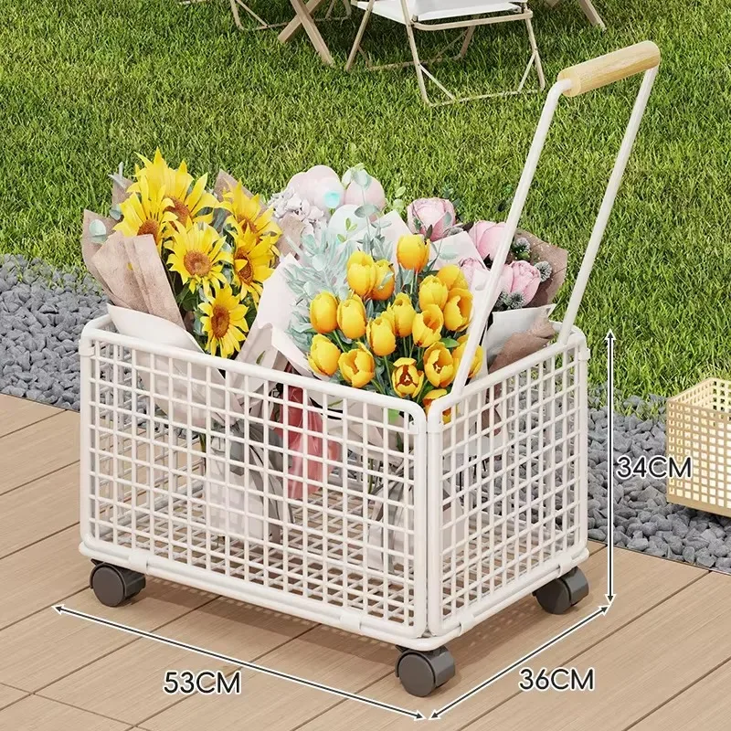 for Compact mobile stall trolley multi-functional display stand, ideal for night market stall layout and promotional displays