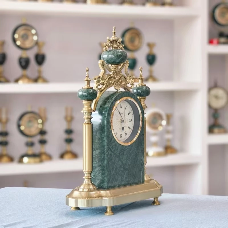 Antique Table Clock with Modern Design Metal Quartz Needle and Digital Display Customizable Logo for Home Decor