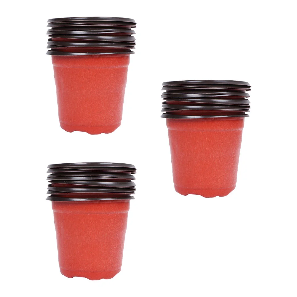 

120 Pcs Balcony Flower Pot Two-color Plastic House Plants Container Vases for Flowers Indoor