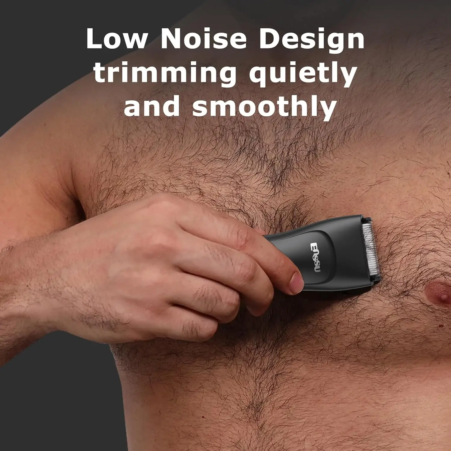 ENSSU Men's Body Hair Trimmer, Electric Groin Pubic Groomer, Waterproof Ceramic Blade, LCD Display, Men's Grooming Kit view 5
