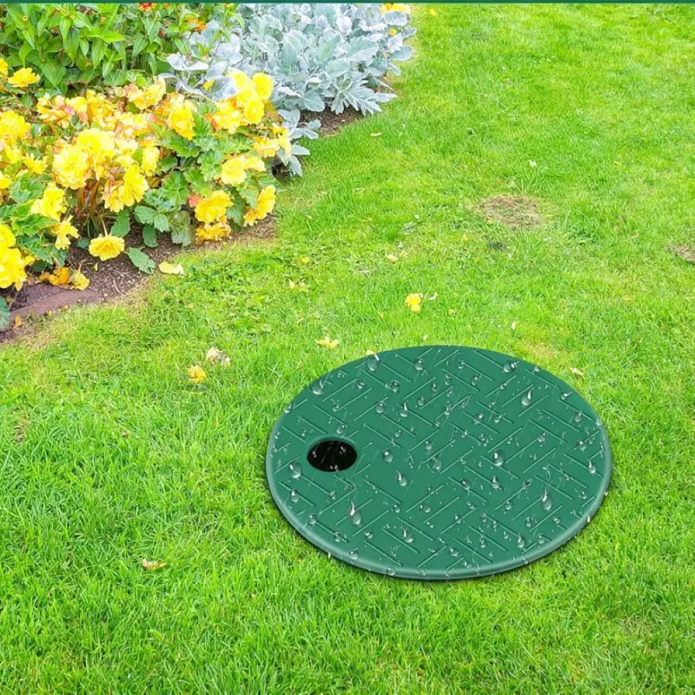 Round Plastic Valve Box Cover Underground Irrigation Access Lid Garden Sprinkler System Protection Equipment Cap