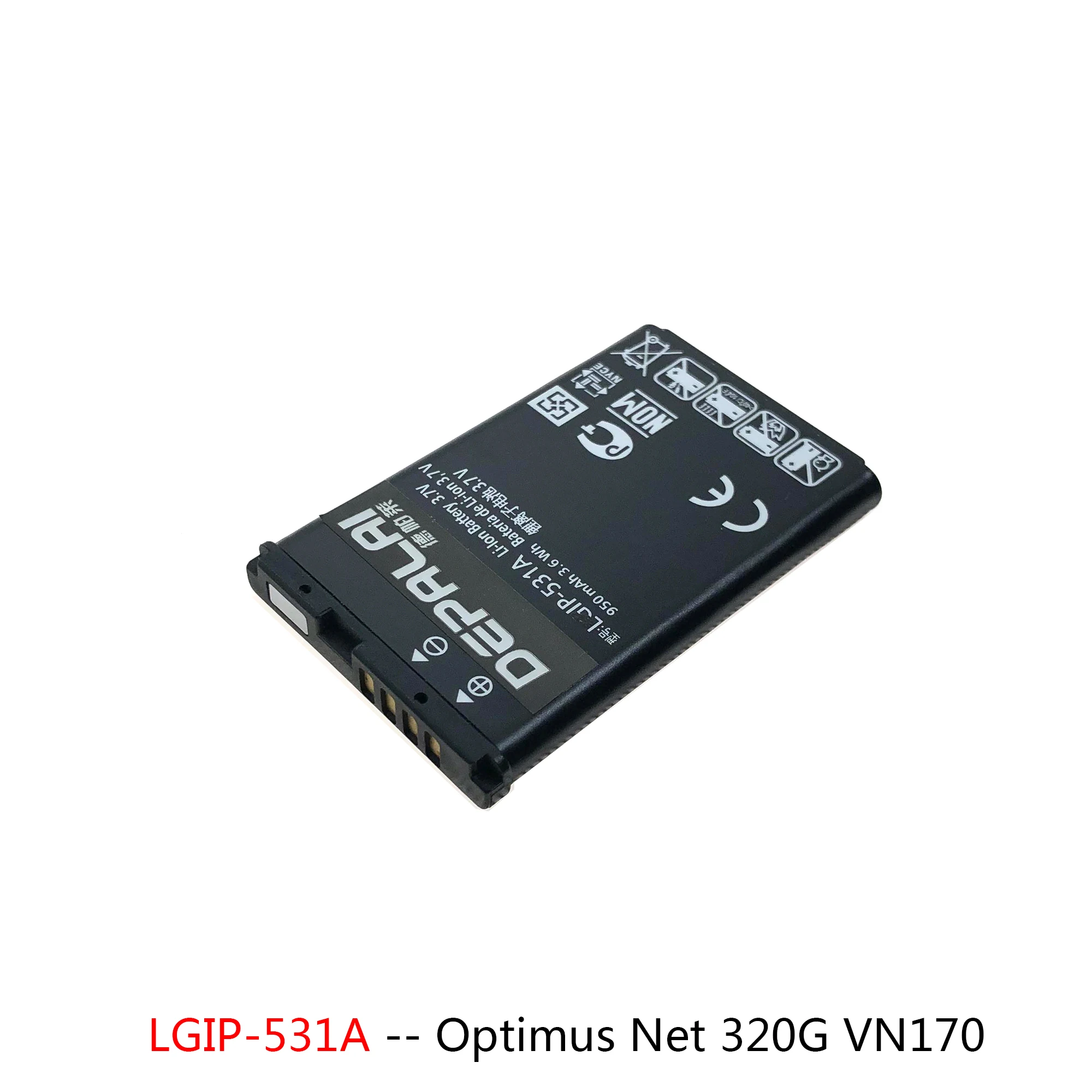 Batería de LGIP-400N LGIP-531A para LG Optimus VM670 690 P500 320G VN170 GB100 101 KV700 S310 GD510, batería de teléfono, LGIP-550N