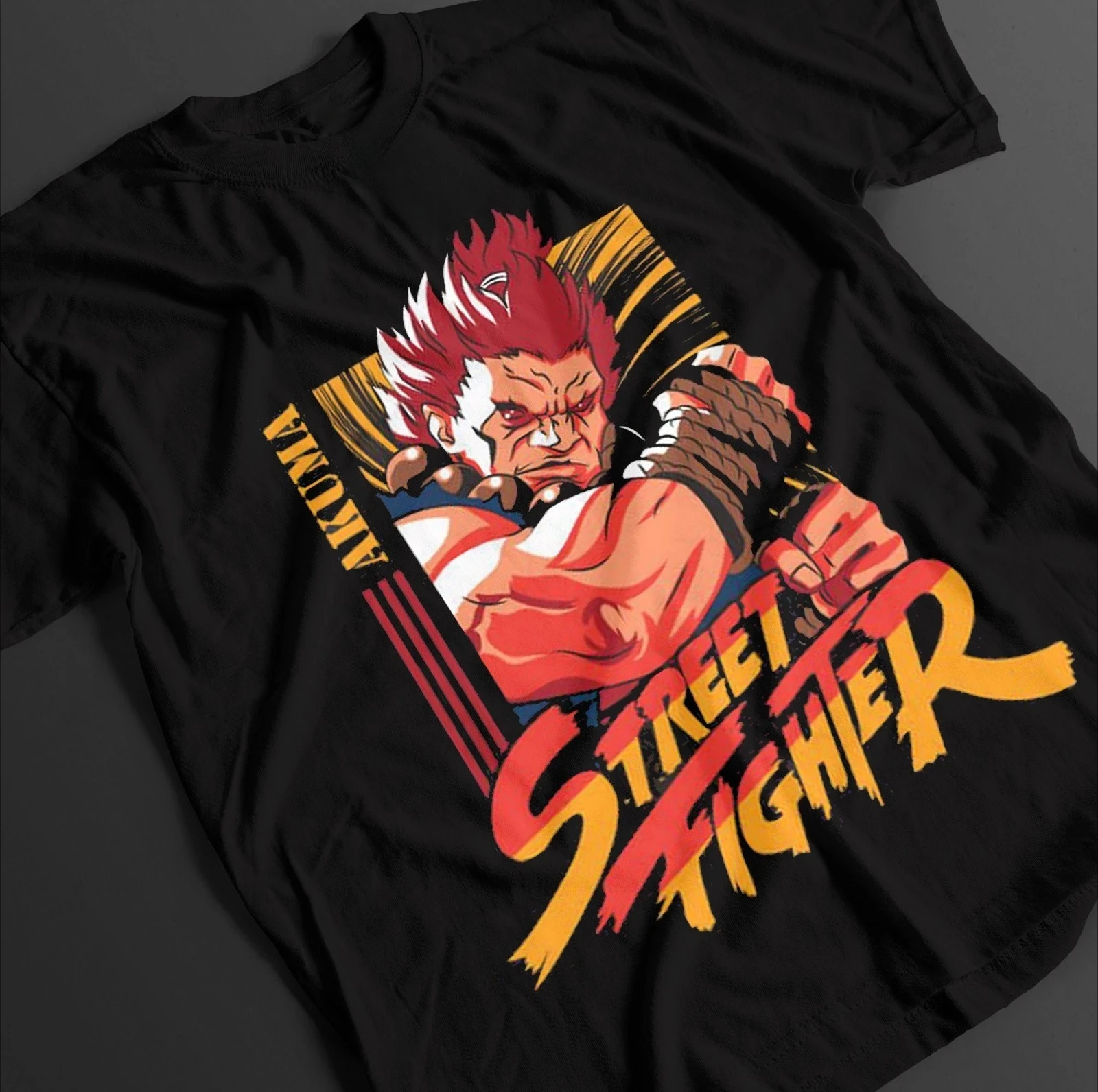 Camiseta Vintage de Anime Street Fighter Akuma para Hombre, Verano 2026, Unisex, Camiseta de Anime Manga, Camiseta para Amantes del Anime, Camiseta con Gráficos de Anime