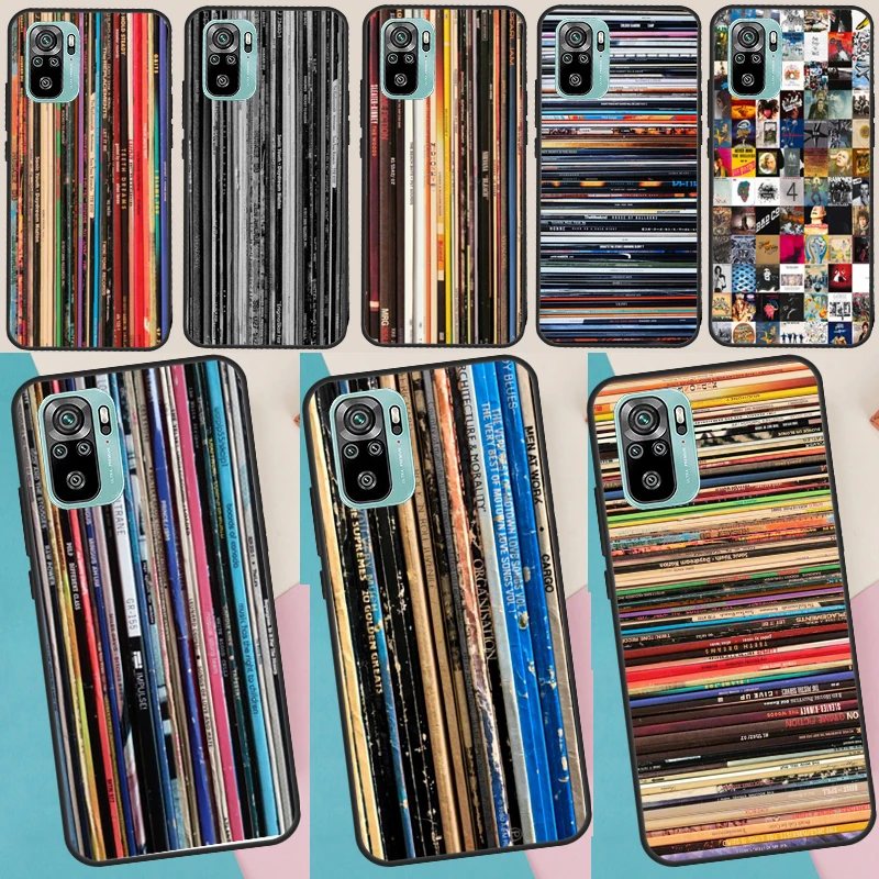 Classic Rock Vinyl Records Case For Xiaomi Redmi Note 11 10 9 7 Pro 10S 9S 8T Redmi 10 10A 10C 9A 9C 9T Soft Back Cover