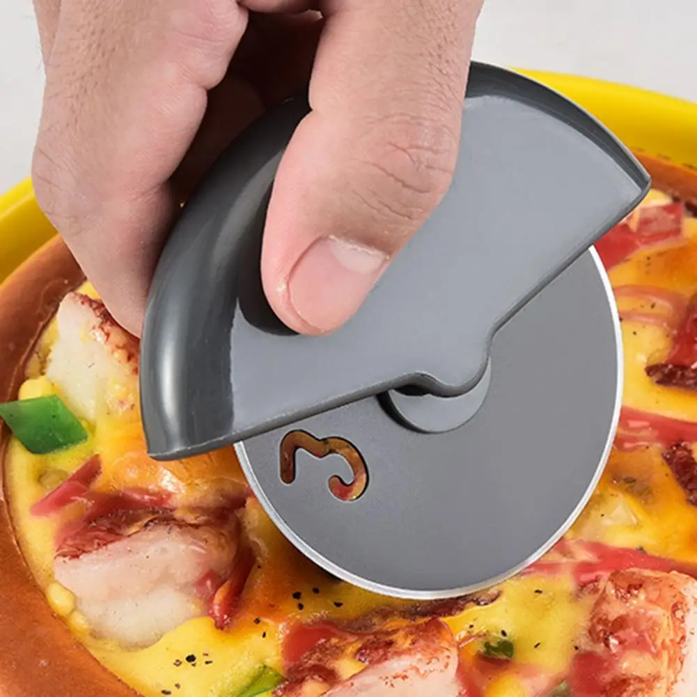 Stainless Steel Pizza Cutter Anti-rust Round Cutting Wheel Pizza Rocker Slicer with Lid Pastry Baking Tools Kitchen Gadgets