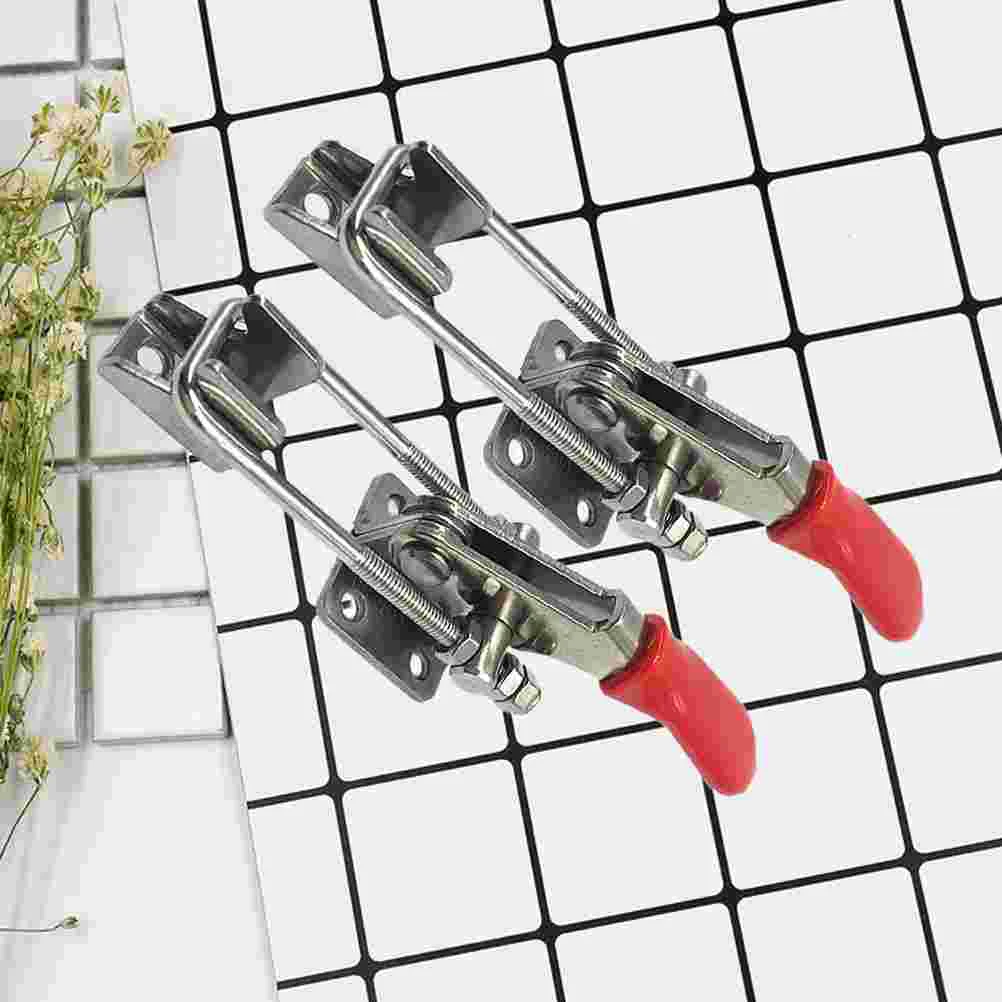 

2 Pcs Solid Toggle Latch Clamp Metal Adjustable Door Cabinet Box Case Toggle Latch Heavy Duty Hand Tool