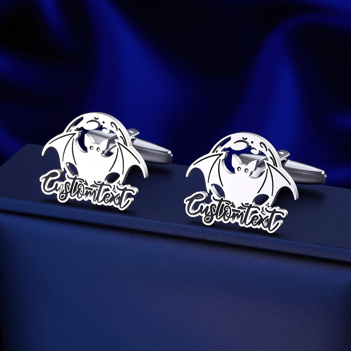 Custom Name Men's Bat Cufflinks Custom Suit Shirt Stainless Steel Buttons Sports Jewelry Gifts